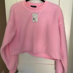 Forever 21 pink teddy pullover